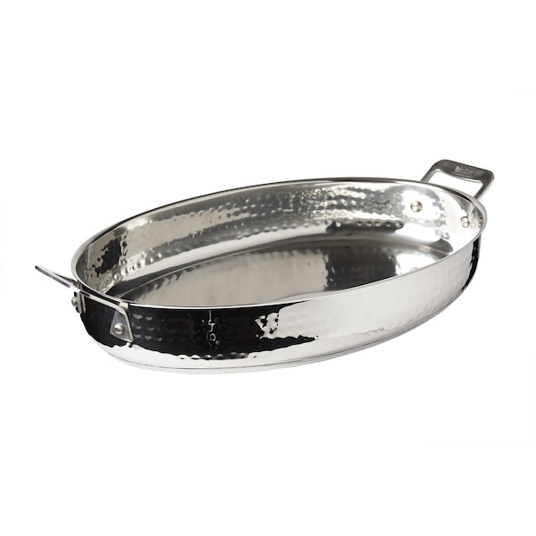 Bon Chef Cucina Oval Augratin Hmr Finsh 15 3/8" X 10" X 2 5/8" / 4 Qt 60018HF - main